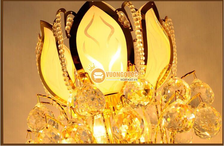 Đèn chùm thủy tinh hoa sen CM164-9